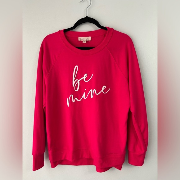 Philosophy Sweaters - Philosophy Women’s Medium Pink 'Be Mine' Valentines Sweatshirt soft cozy comfy